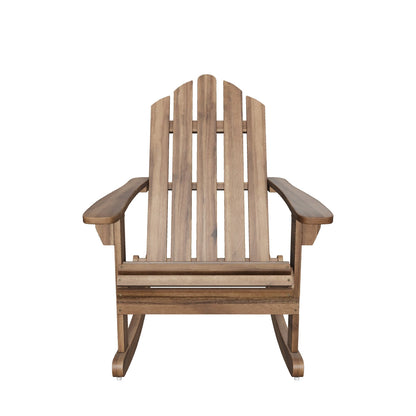 Cara Outdoor Adirondack Acacia Wood Rocking Chair