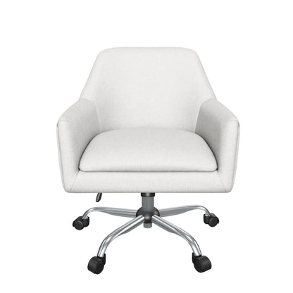 Morgan Mid Century Modern Fabric Home Office Chair with Chrome Base