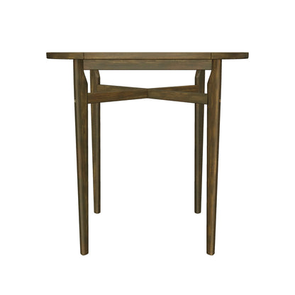 Stanford Outdoor Rustic Acacia Wood Bar Table with Slat Top