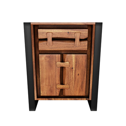 Raiya Handcrafted Boho Acacia Wood Cabinet