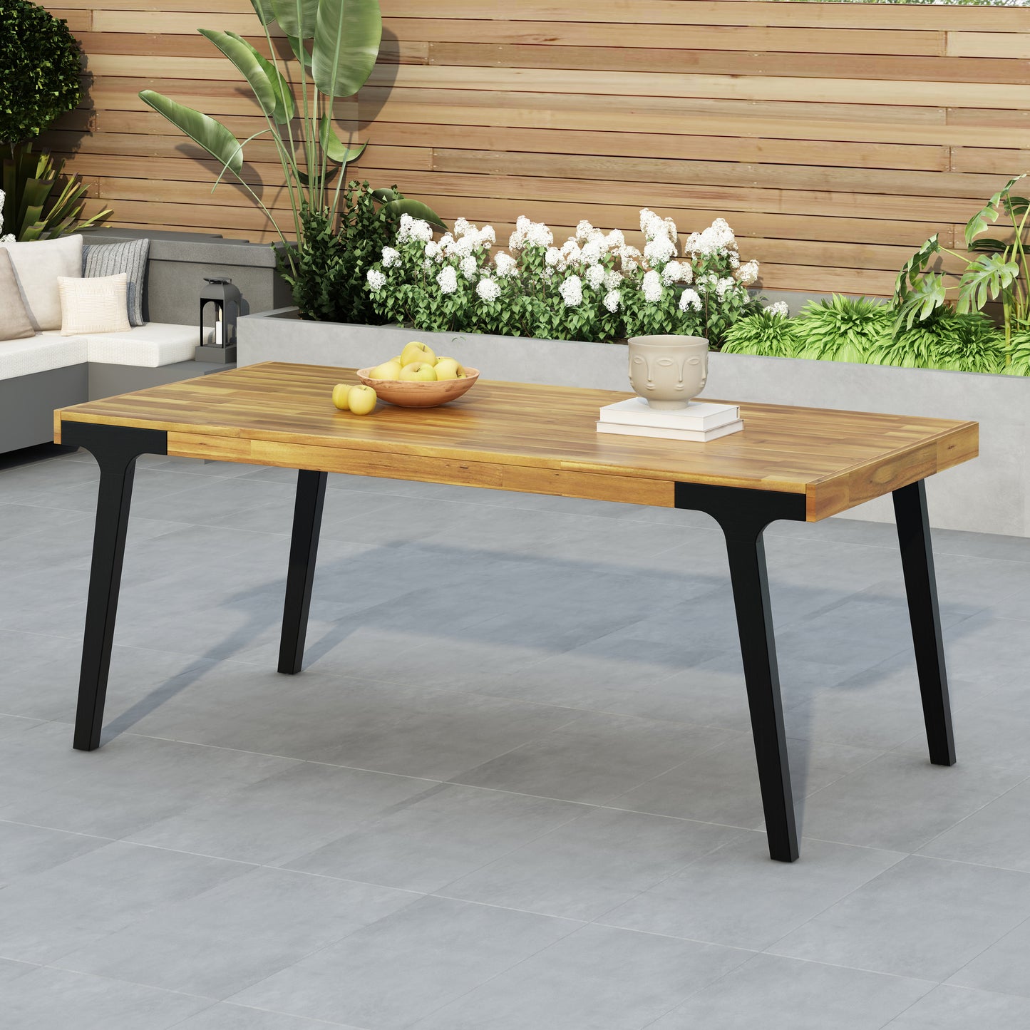 Bellamir Outdoor Acacia Wood Dining Table Single