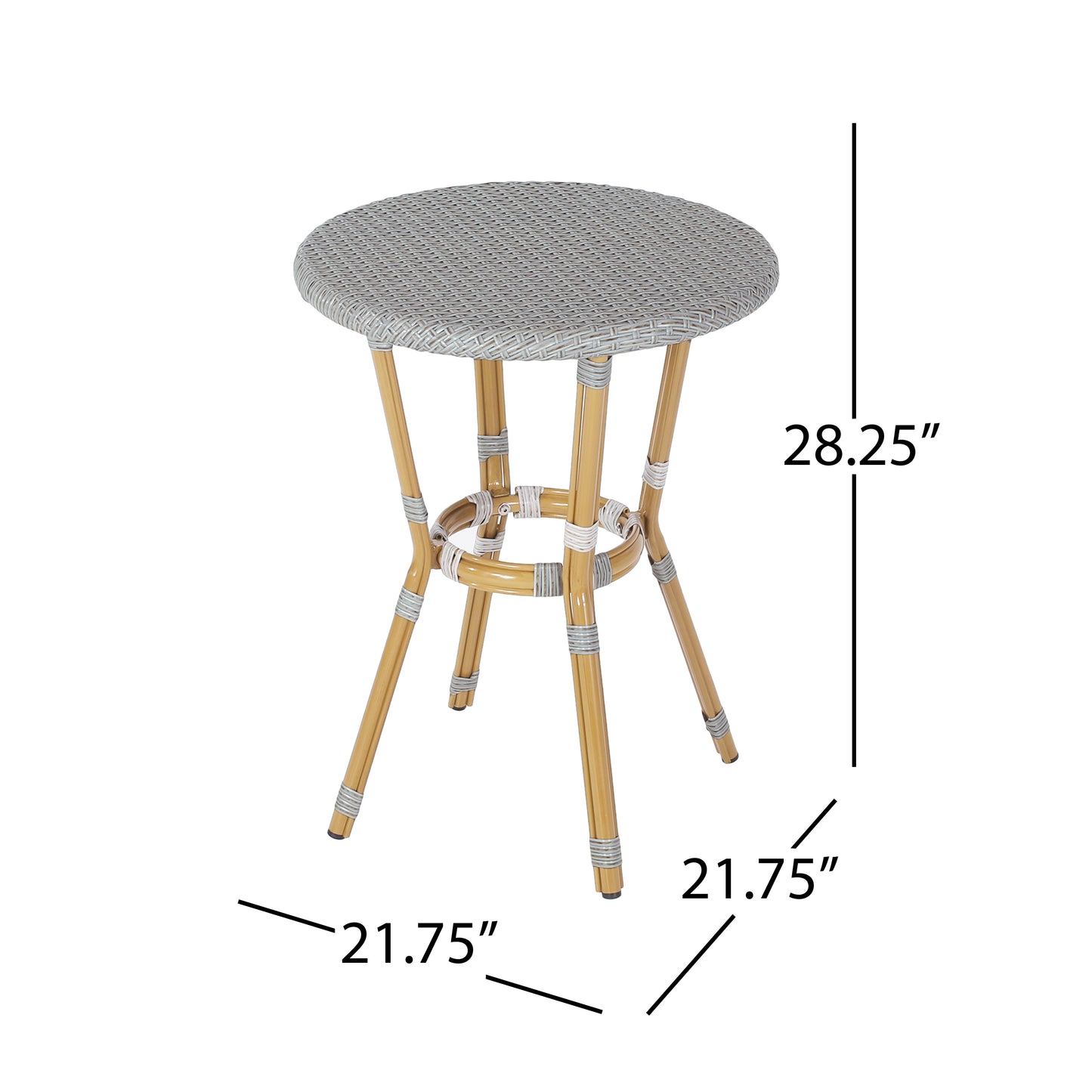 Deshler Outdoor Aluminum French Bistro Table