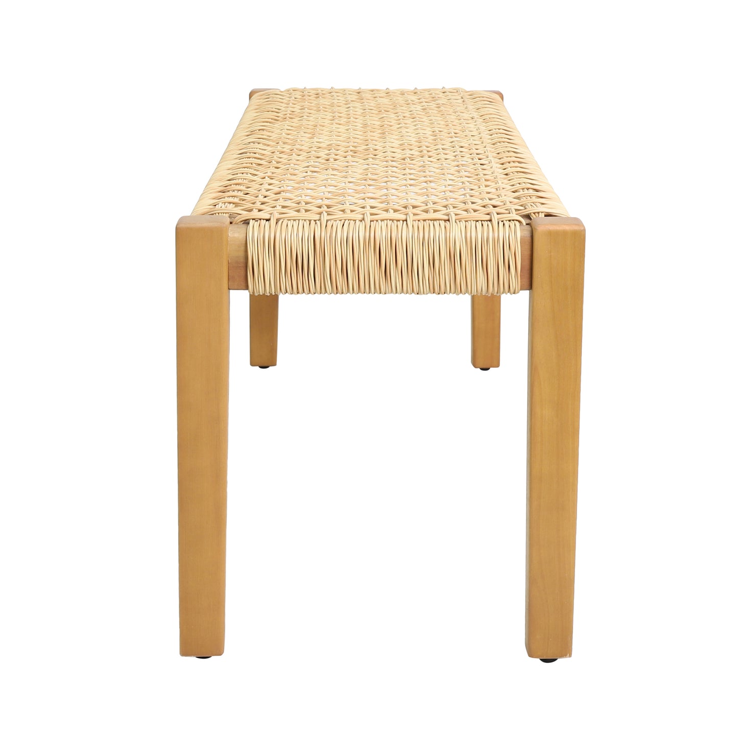 Angie Acacia Wood Rattan woven Bench
