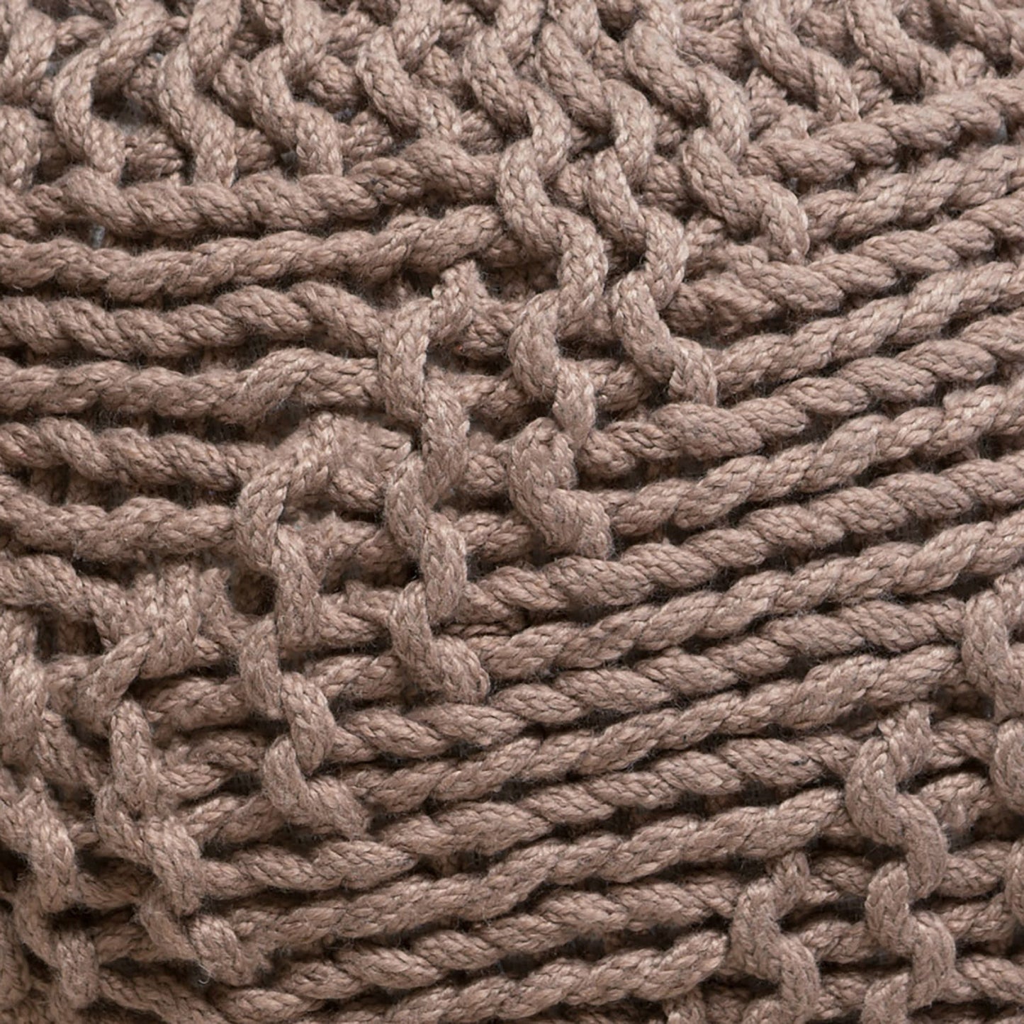 Haley Indoor Fabric Hand Knit Pouf