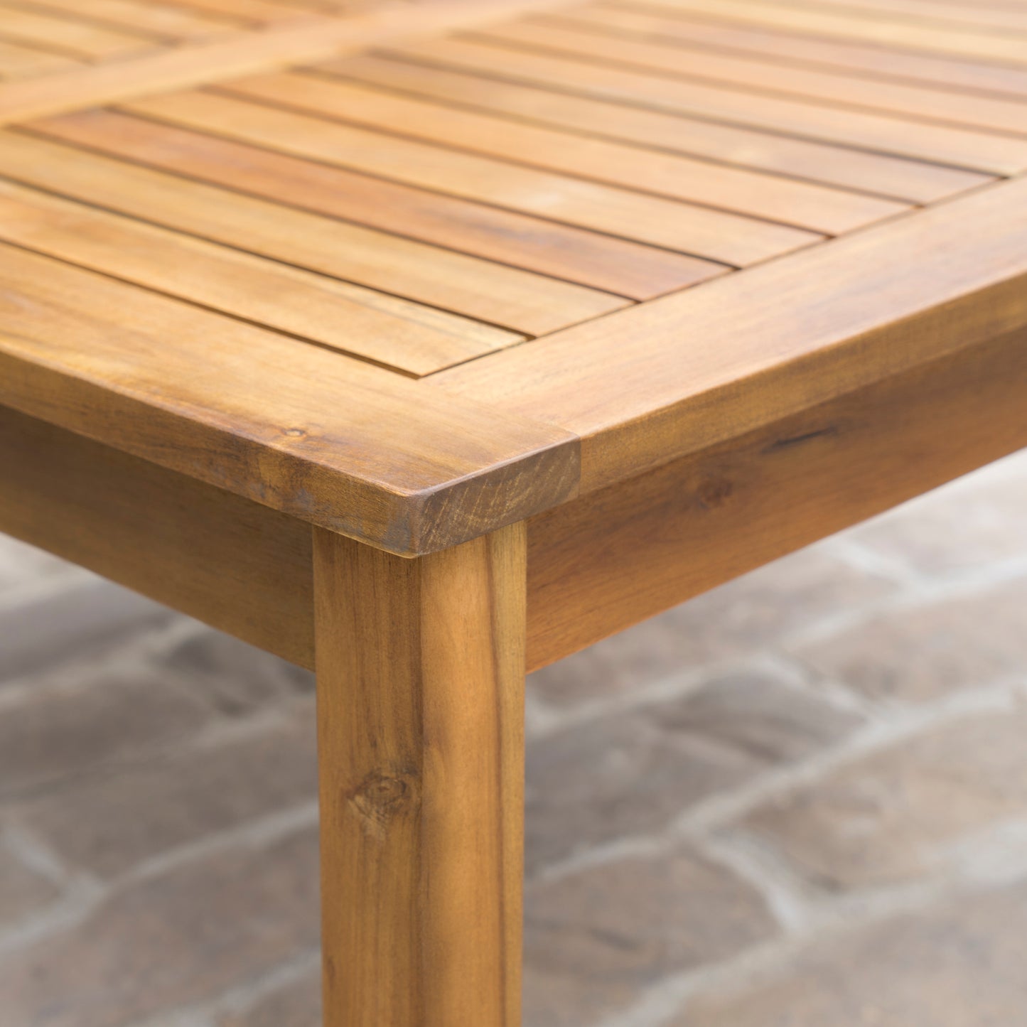 Capri Outdoor Teak Fnished Acacia Wood Coffee Table