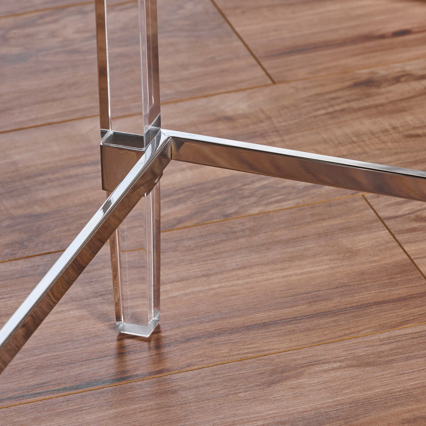 Orson Acrylic and Tempered Glass Square Side Table