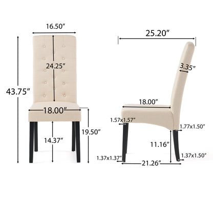 Darby Natural Linen Dining Chair (Set of 2)