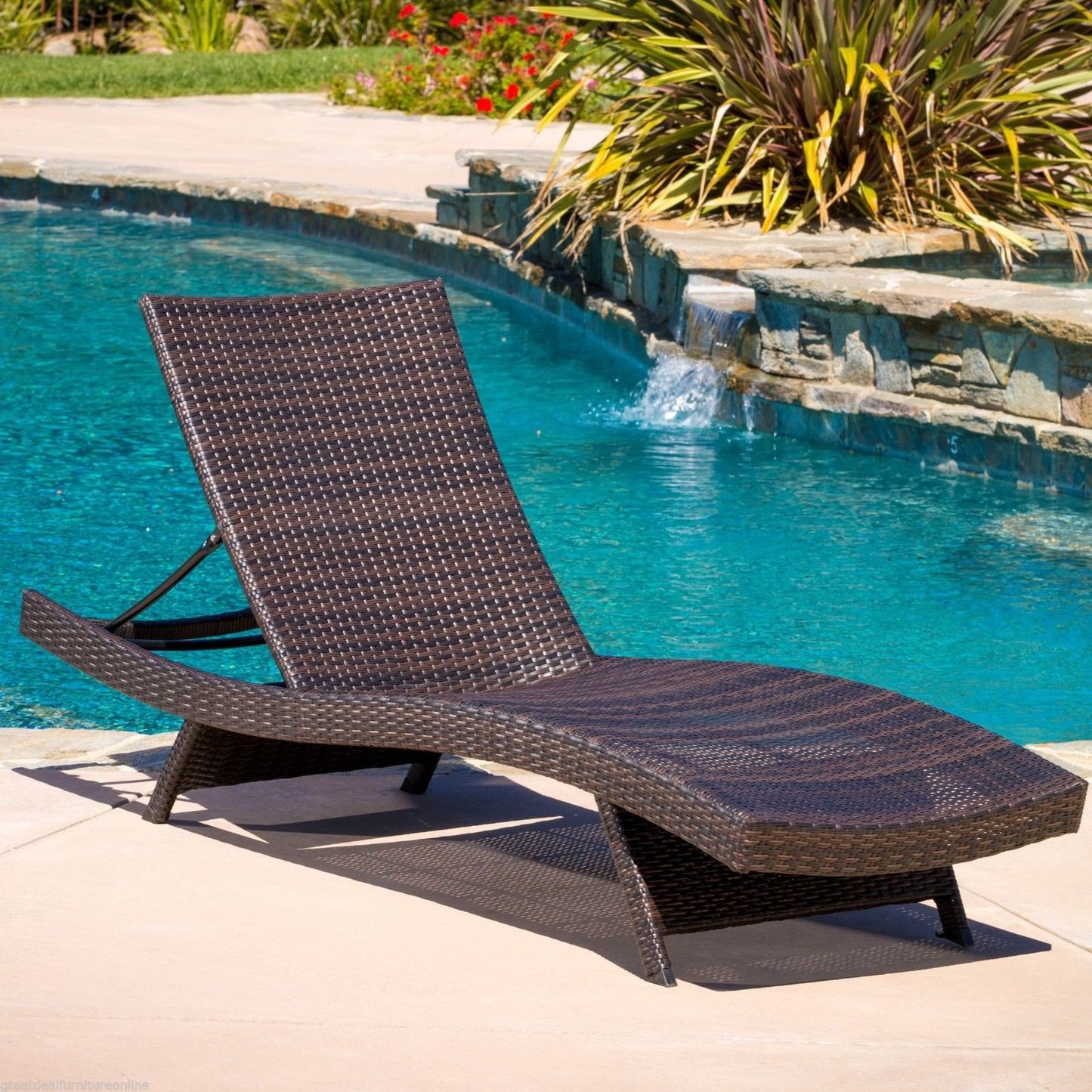 Lakeport Outdoor Adjustable Chaise Lounge Chairs (Set of 4)