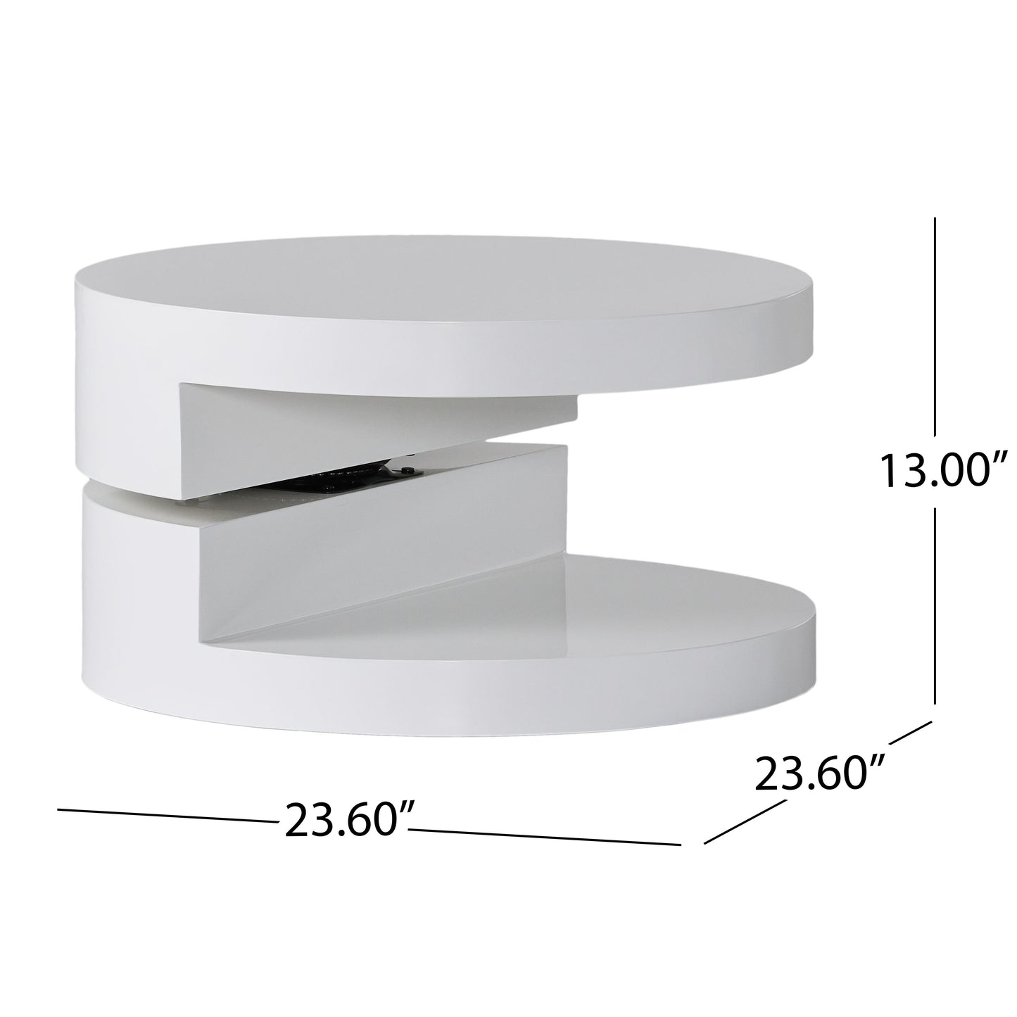 Emerson Small Circular Mod Swivel Coffee Table