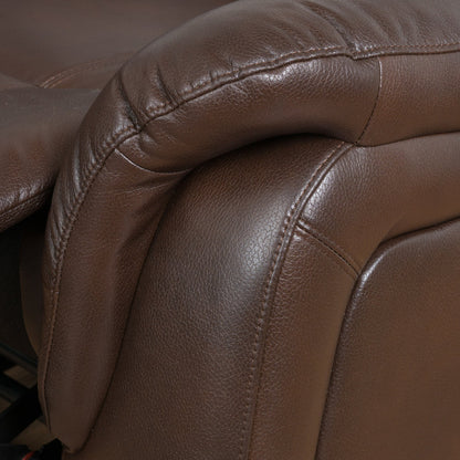 Emryka Brown PU Leather Glider Recliner Club Chair