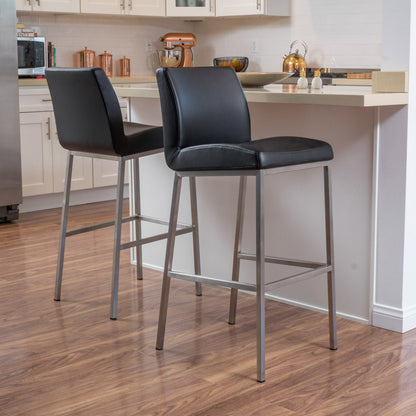 October 30-Inch Bonded Leather Barstool (Set of 2)