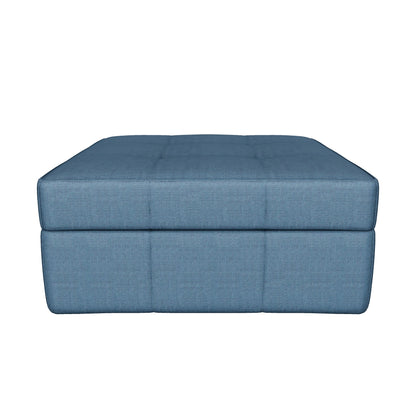 Channing Square Tufted Fabric Storage Ottoman Coffee Table With Casters