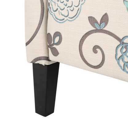 Weyland Floral Fabric Wingback Recliner