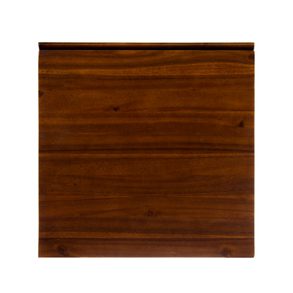 Elrod Industrial Dark Oak Acacia Wood Storage Side Table