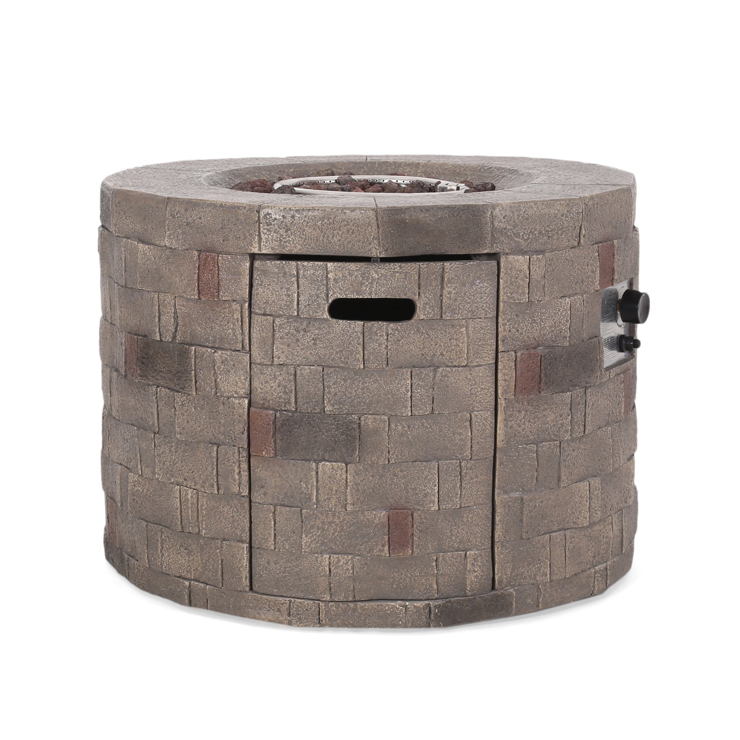 Kaur Outdoor Lightweight Concrete Circular Fire Pit