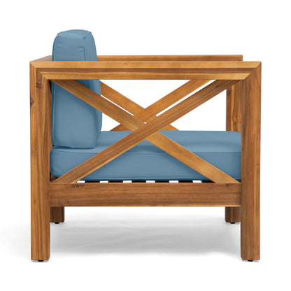 Morgan Outdoor 5 Seater Acacia Wood Sofa Chat Set