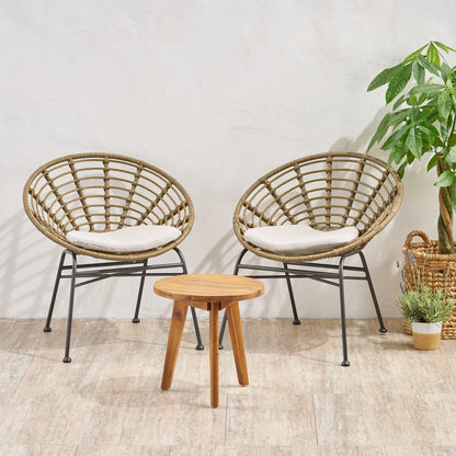 Mignon Outdoor 2 Seater Acacia Wood Chat Set