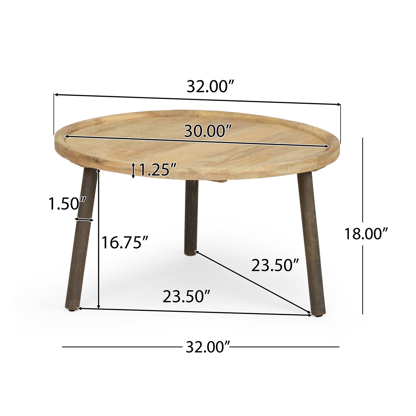 Merry Round Mango Wood Coffee Table