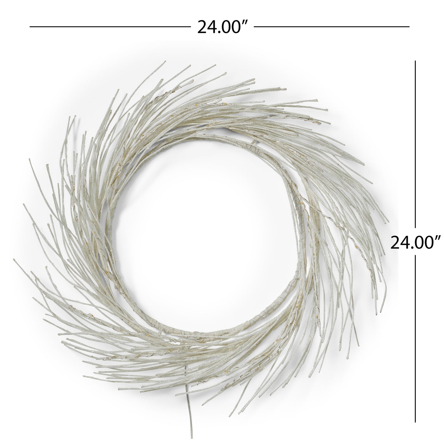 Simba 24" Pre-lit Warm White LED Artificial Christmas Wreath