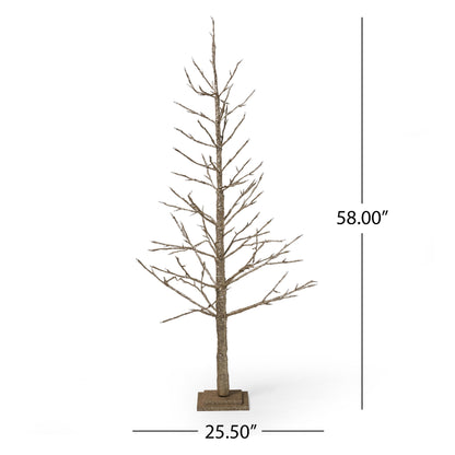 Azelia 5-foot Pre-Lit 186 Warm White LED Artificial Christmas Twig Tree