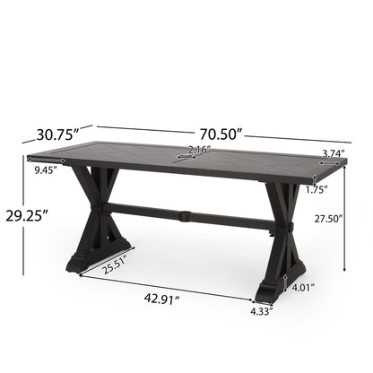 Tyrion Outdoor Aluminum Dining Table