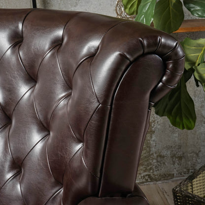 Solvang Contemporary Tufted Leather Club Chair