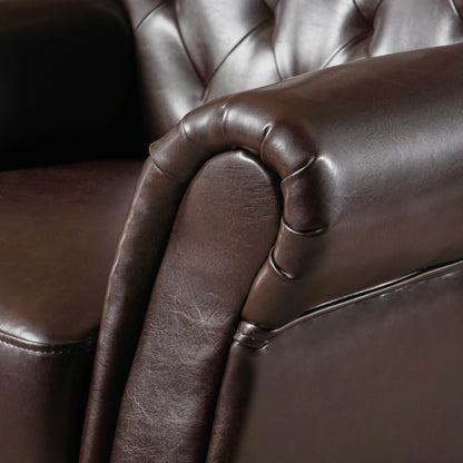 Solvang Contemporary Tufted Leather Club Chair
