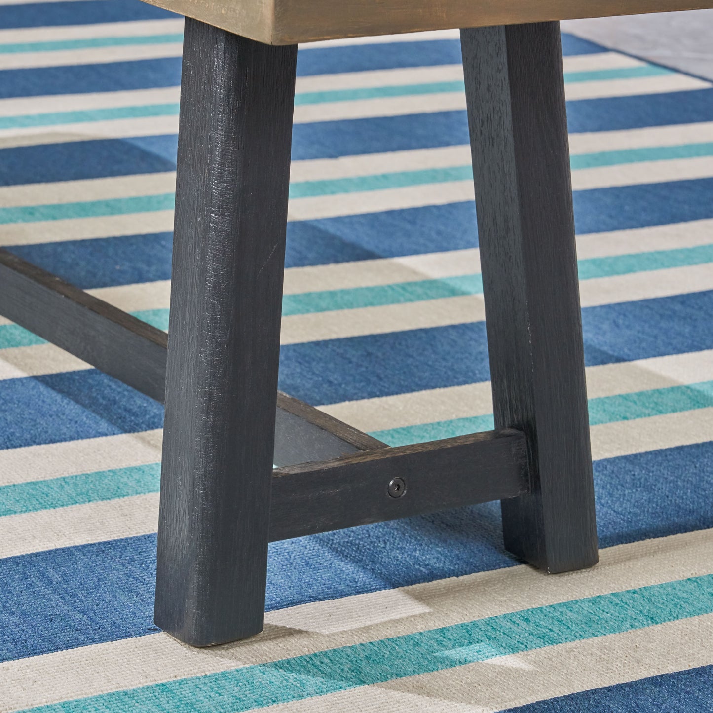 Brecken Outdoor 6 Piece Dining Set with Stacking Wicker Chairs and Bench