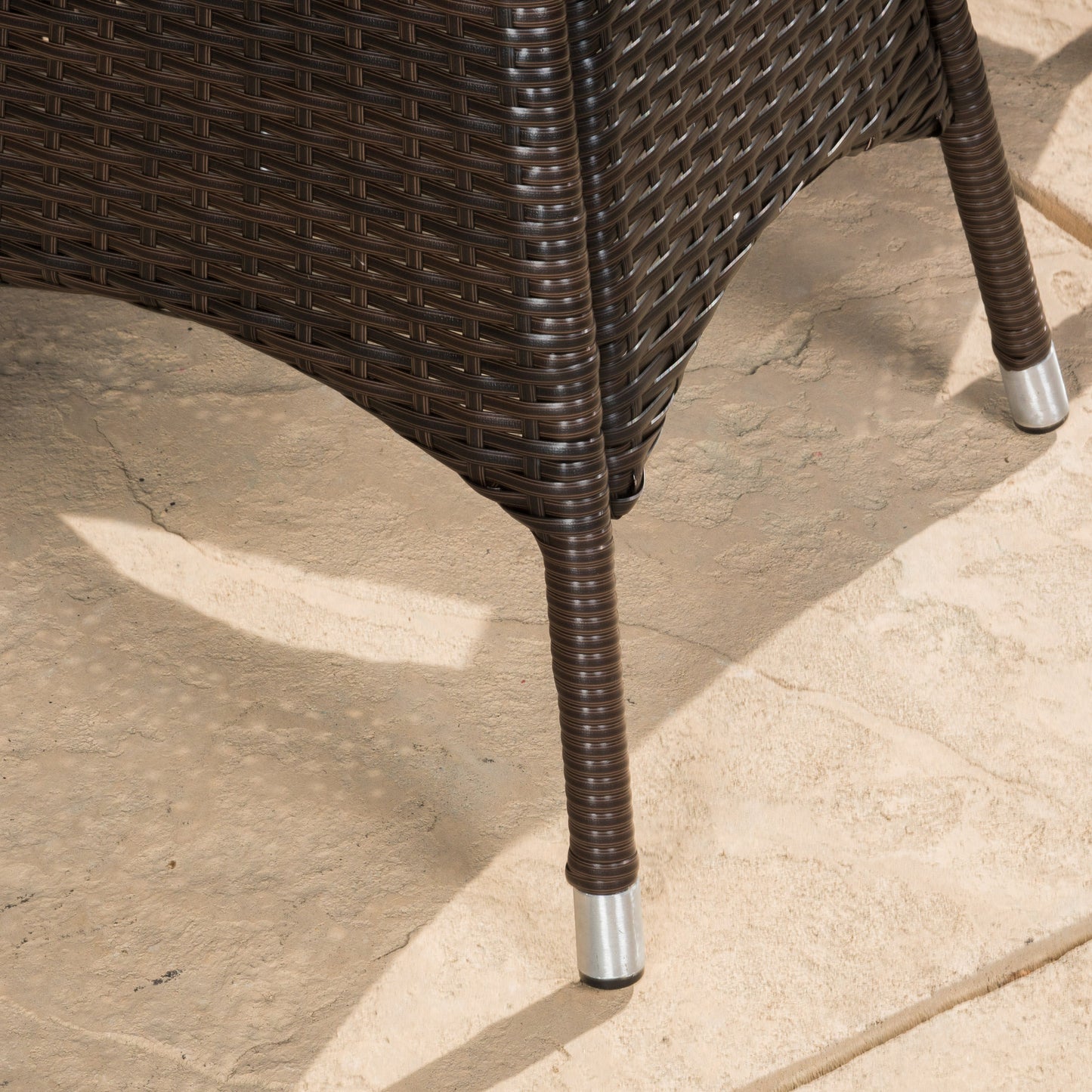 Mockler Outdoor Contemporary Multi-Brown Round 3pc Bistro Set