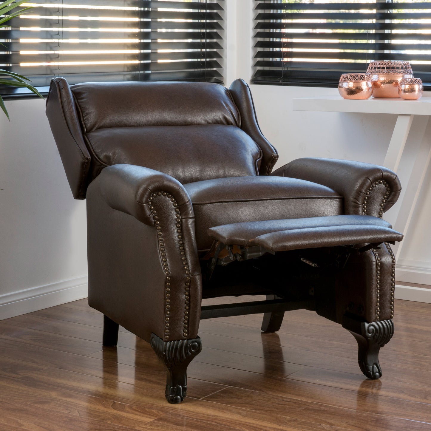 Curtis Leather Recliner Club Chair