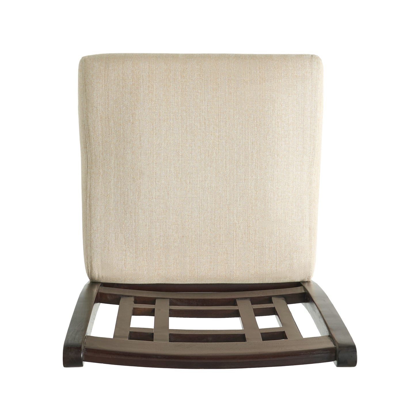 Etodens 26-Inch Brown Mahogany Acacia Counterstool with Beige Cushion (Set of 2)