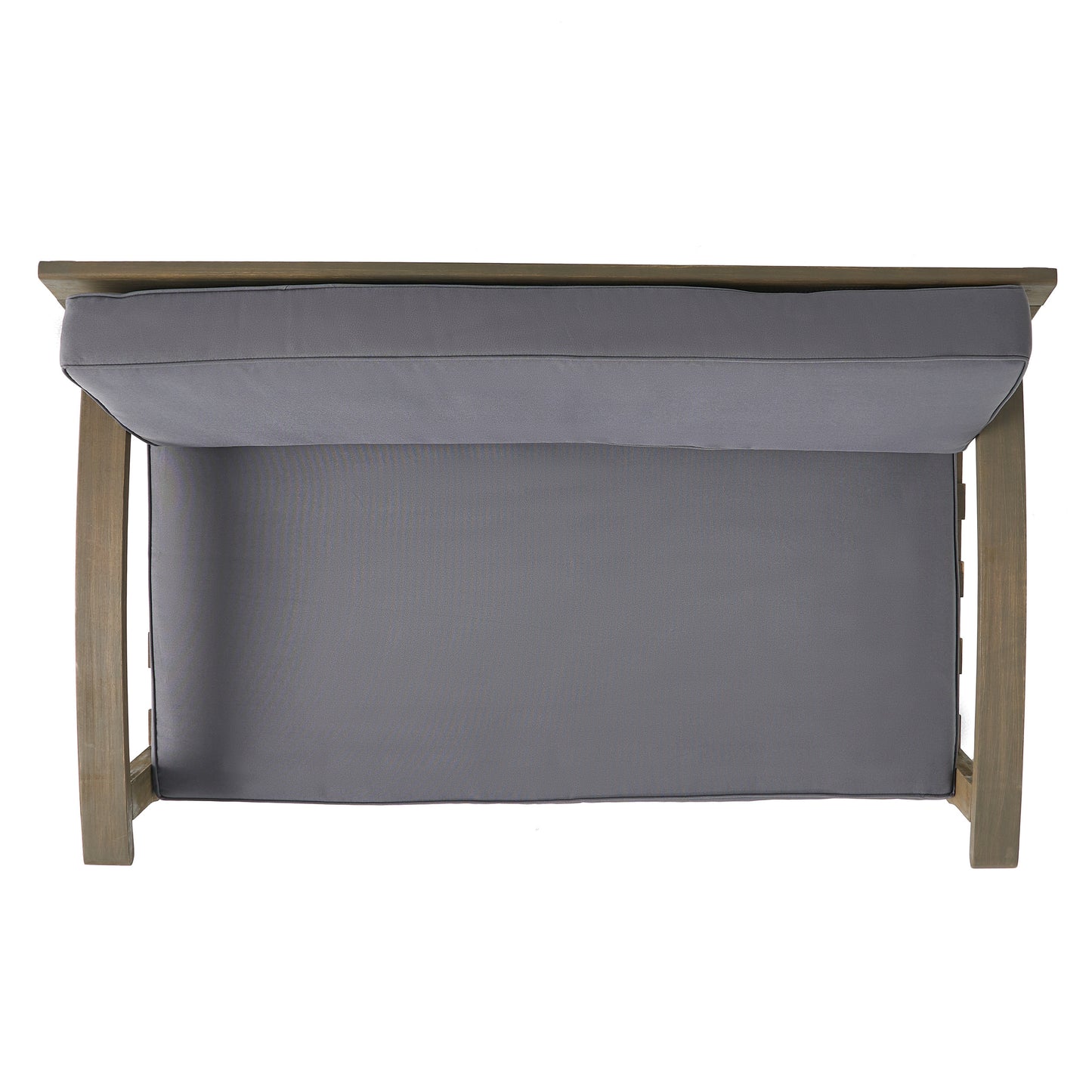Preston Outdoor Acacia Wood Loveseat and Coffee Table