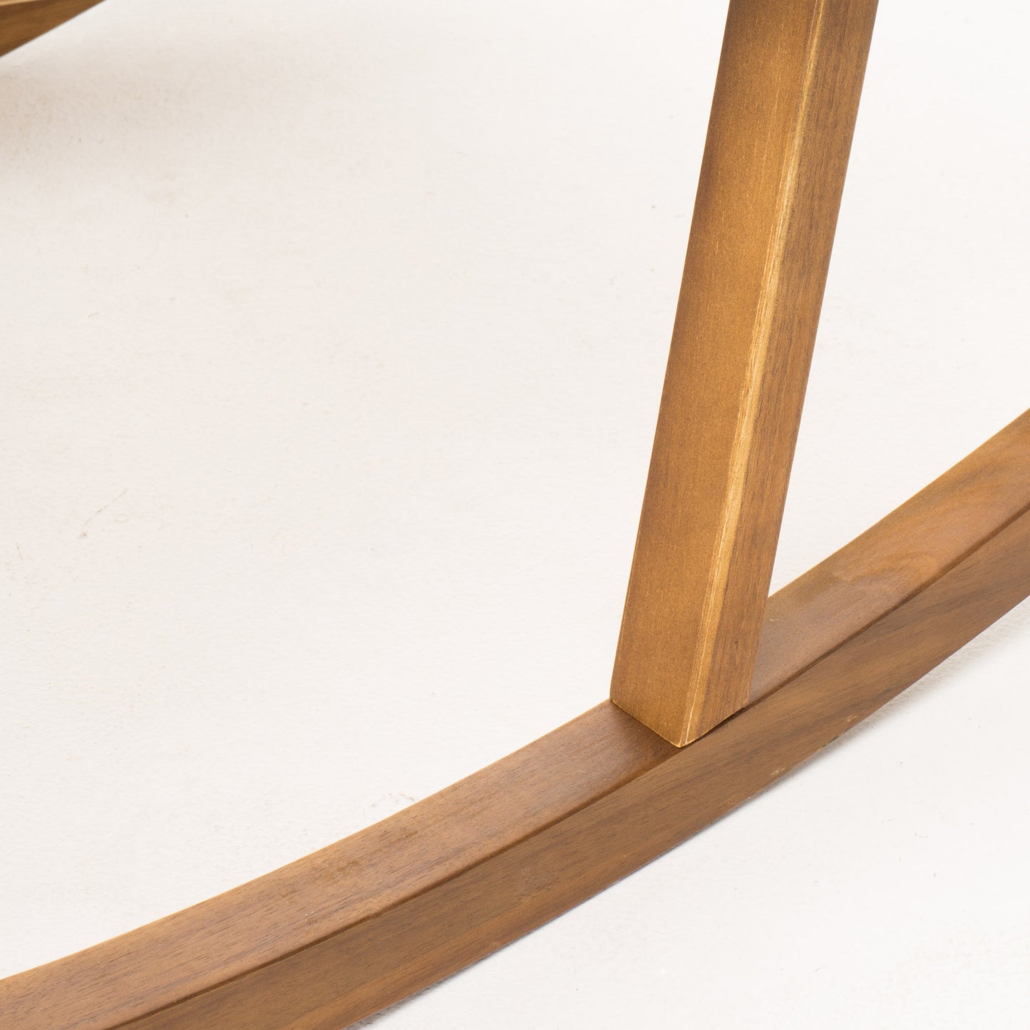 Noble Outdoor Geometric Teak Acacia Wood Rocking Chair with Accent Table