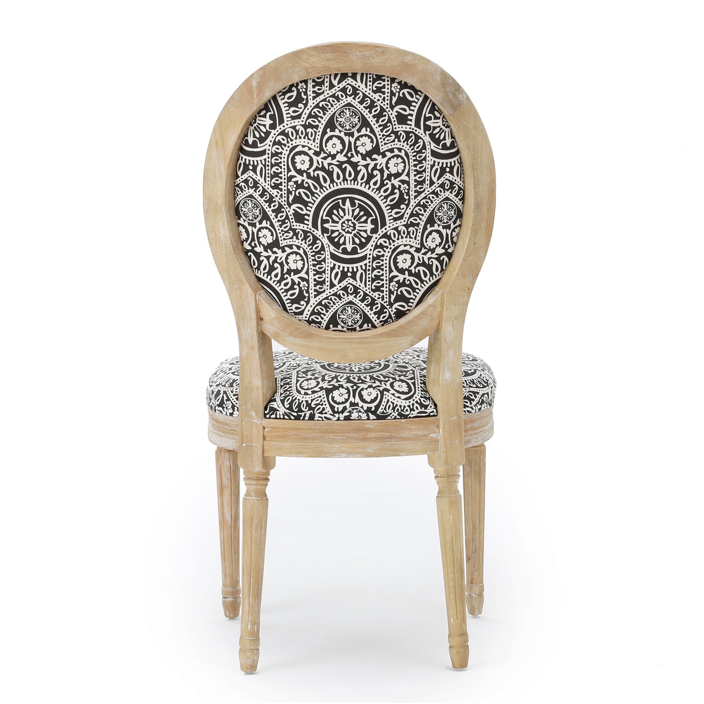 Phinnaeus French Country Fabric Dining Chairs (Set of 2)