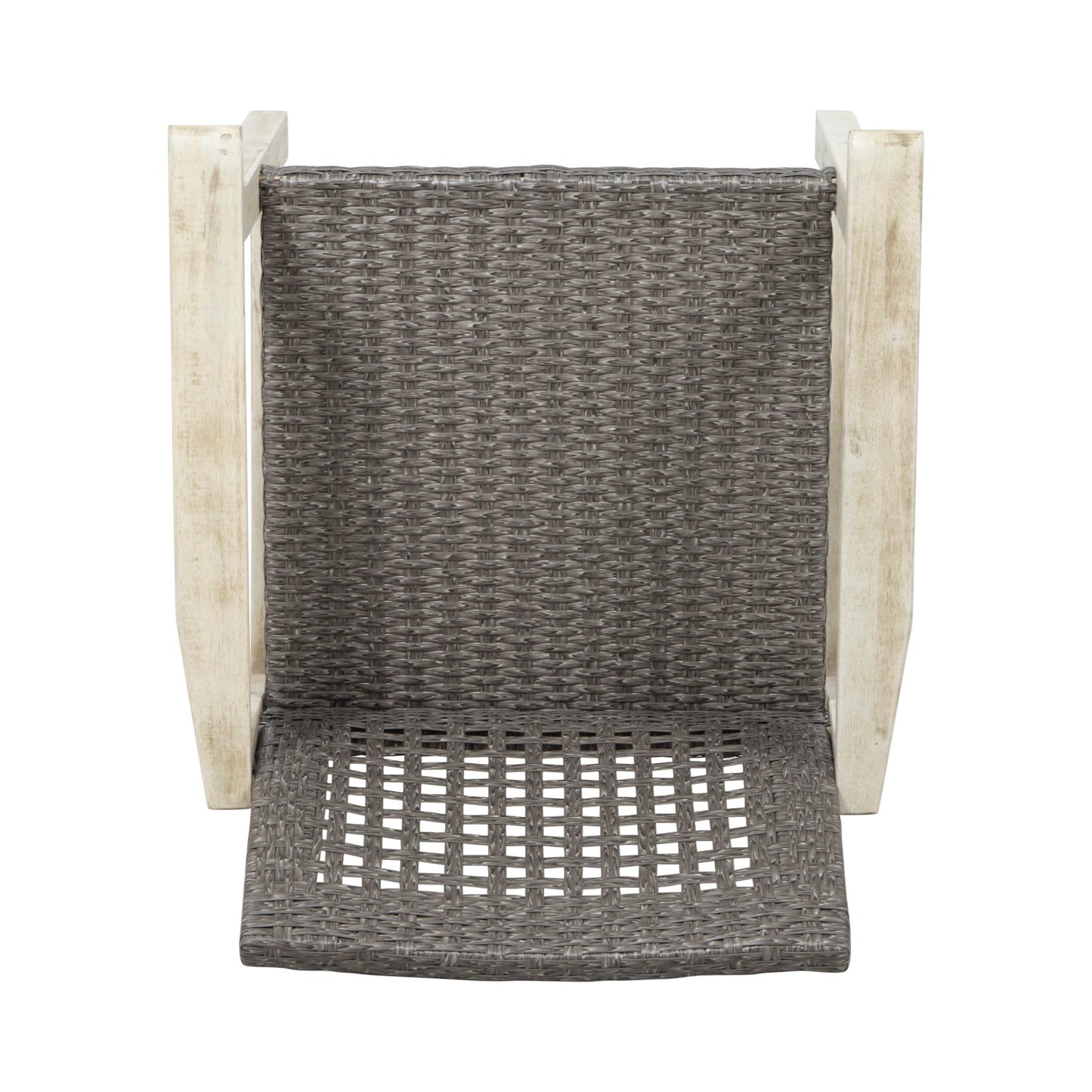 Alyssa Outdoor Acacia Wood and Wicker Dining Chair (Set of 2)