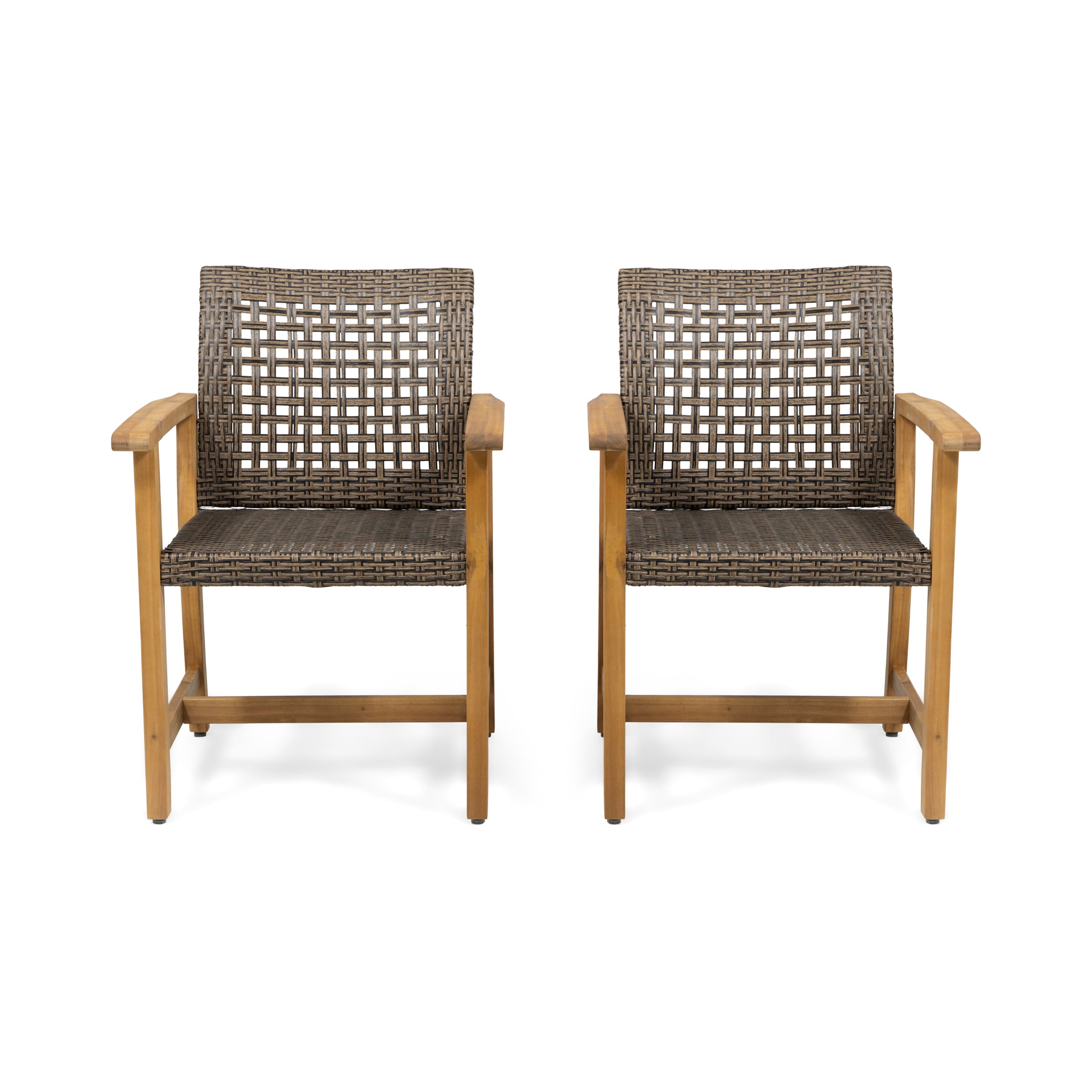 Levant Outdoor Acacia Wood Dining Chair (set Of 2) – Gdfstudio