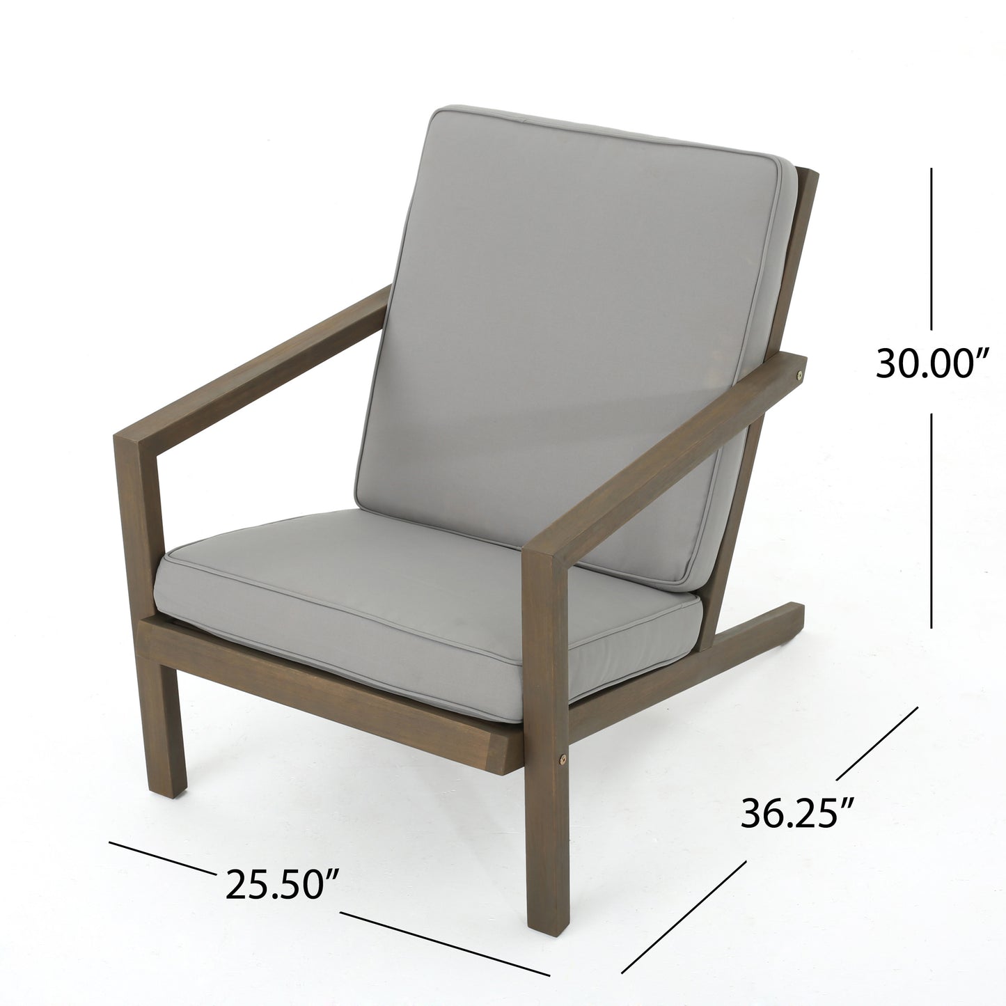 Lester Outdoor 6 Seater Acacia Wood Extended Chat Set
