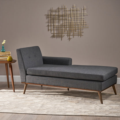 Sophia Mid-Century Modern Fabric Chaise Lounge