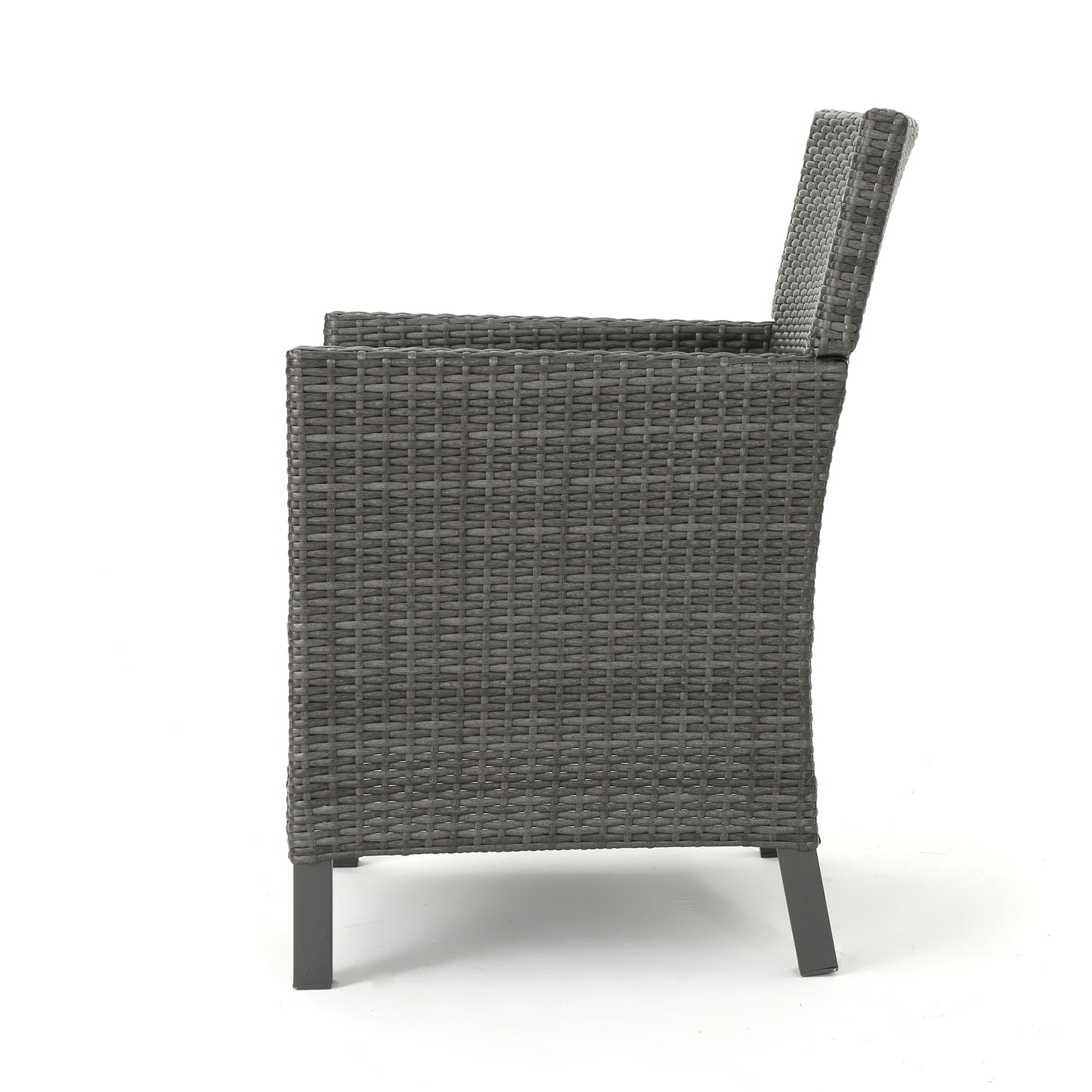 Cyrus Outdoor Wicker Dining Chairs with Water Resistant Cushions (Set of 2)