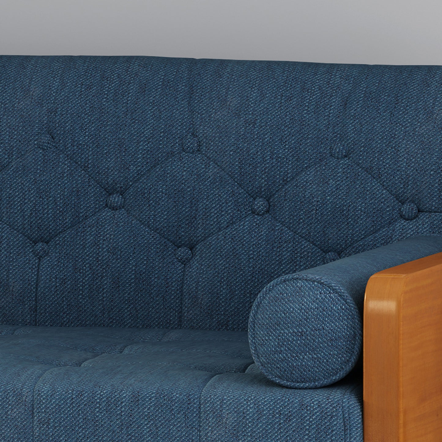 Aidan Mid Century Modern Tufted Fabric Sofa