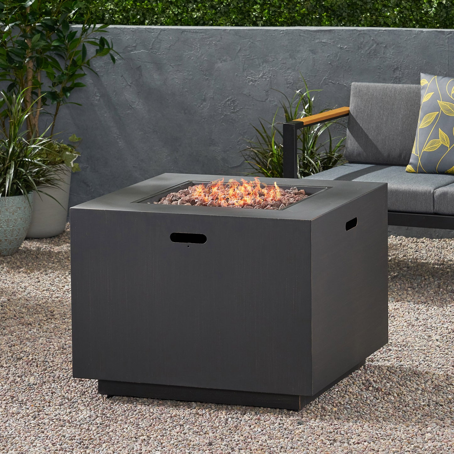 Jasmine Outdoor 33-Inch Square Fire Pit