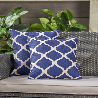 Amelia Outdoor 18-inch Water Resistant Square Pillows