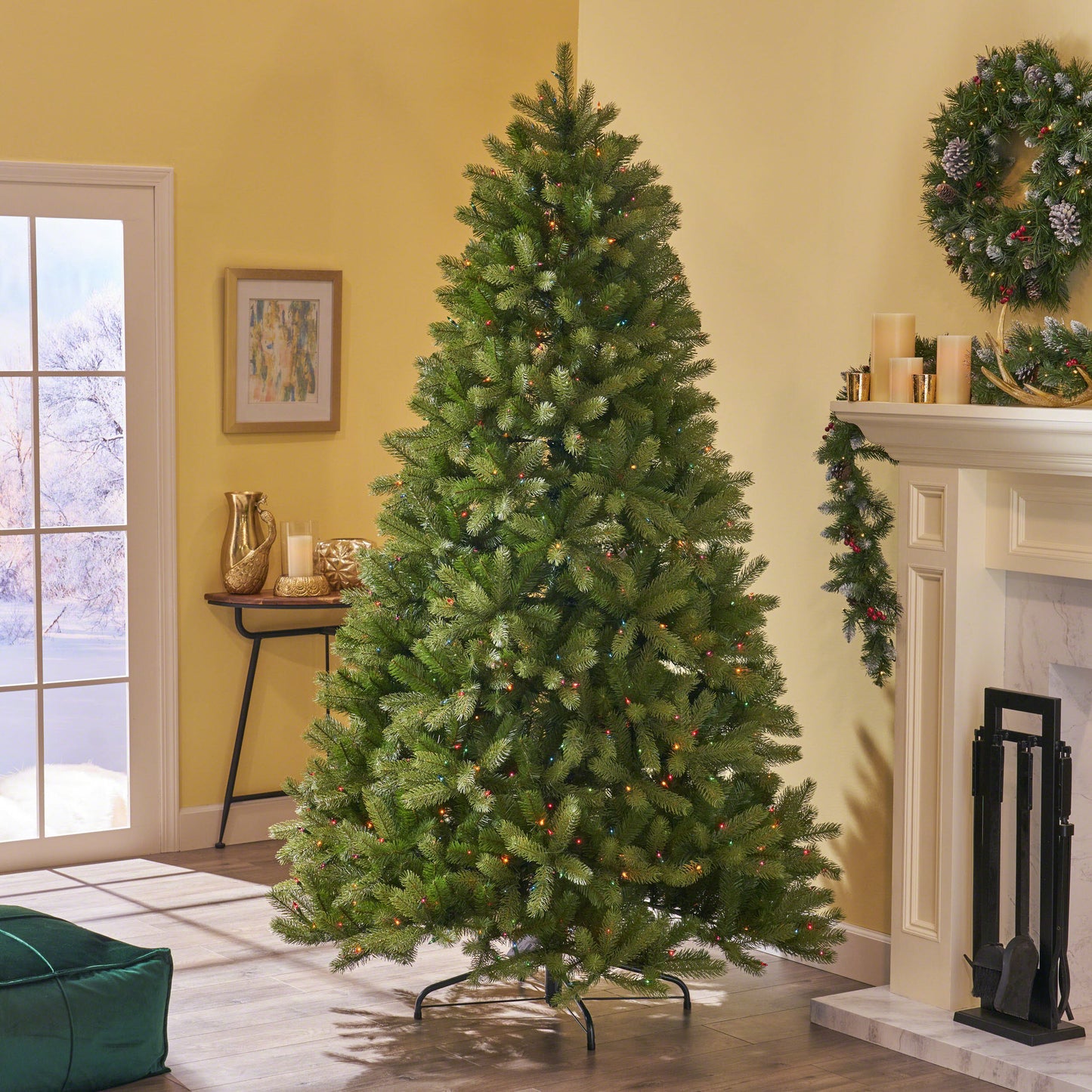 7.5-foot Mixed Spruce Hinged Artificial Christmas Tree