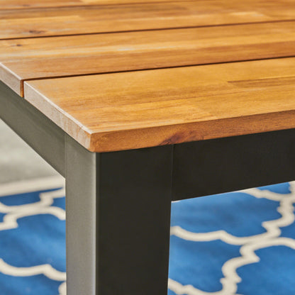 Zak Outdoor 71-inch Acacia Wood Dining Table, Teak Finish