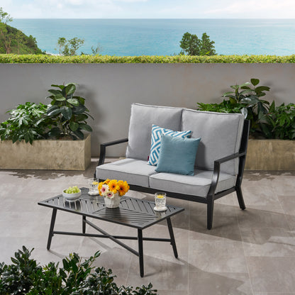 Carlson Diego Outdoor Aluminum Loveseat and Coffee Table Set