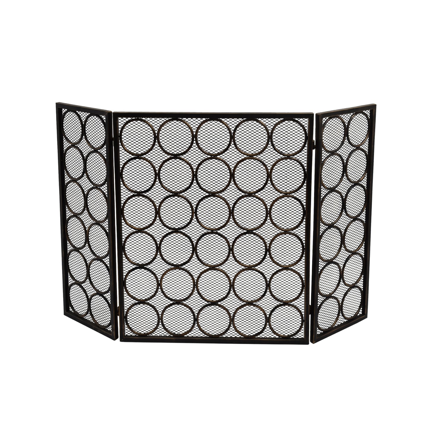 Koda Modern Three Panel Iron Firescreen