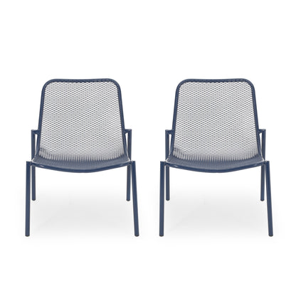 Brenner Outdoor Modern Dining Chair (Set of 2)