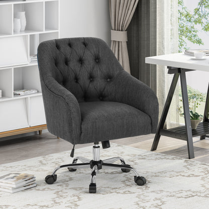 Uriel Tufted Home Office Chair with Swivel Base
