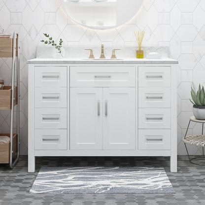 Greeley Contemporary 48" Wood Bathroom Vanity (Counter Top Not Included)