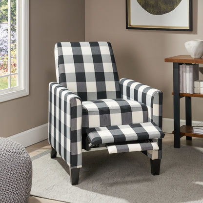 Nayan Contemporary Fabric Upholstered Push Back Recliner